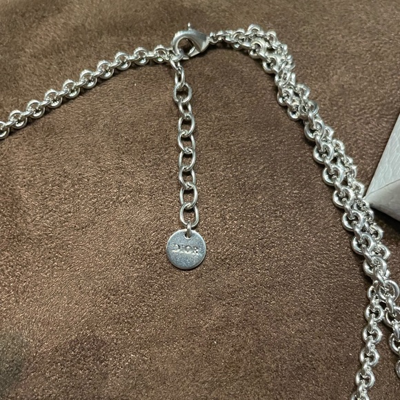 Christian Dior Silver CD Double Layer Chain - Picture 10 of 14